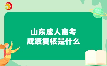 山东成人高考成绩复核是什么